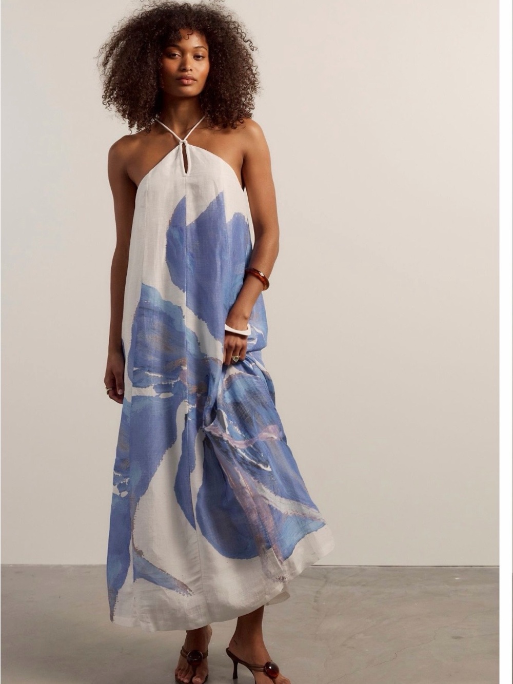 Free People Significant Other Rumi Maxi Dress in Spliced Bloom NWT